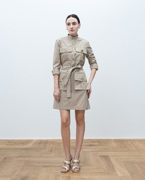 Givenchy Beige mini shirt dress BW22A915VK