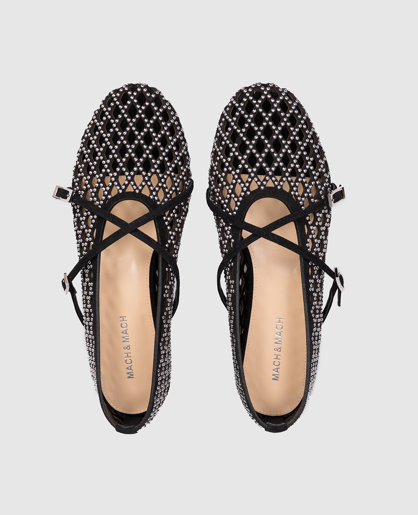 

Black suede ballet flats Mach&Mach