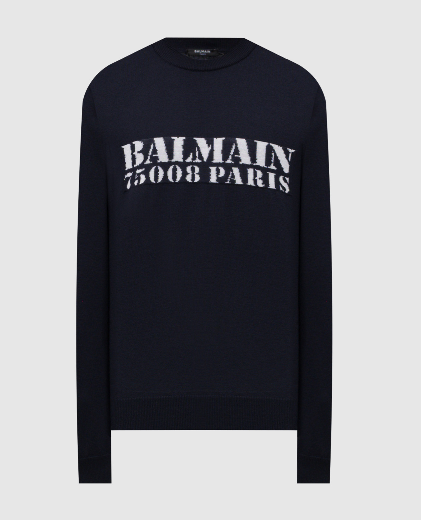 

Blue merino wool jumper Balmain