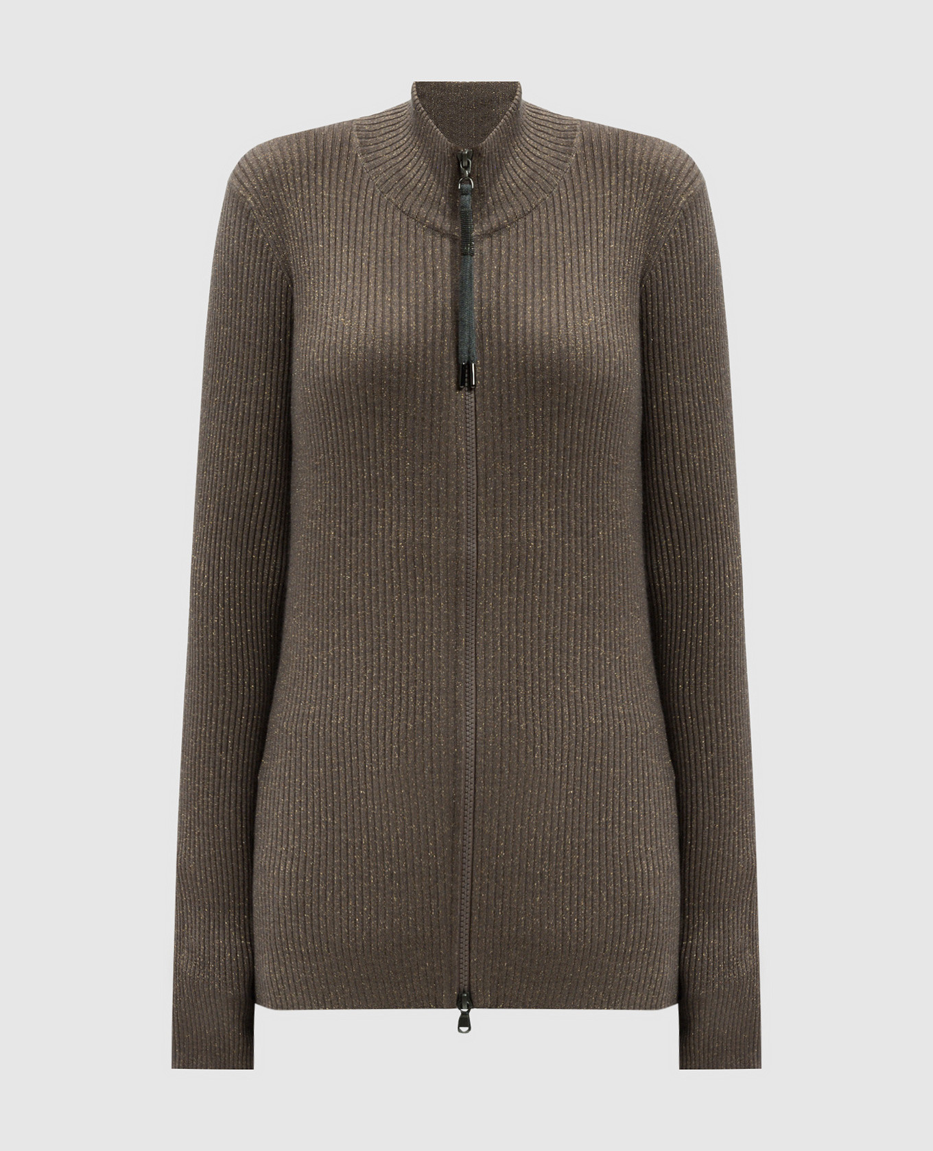 

Ribbed cardigan with lurex Brunello Cucinelli, Brown