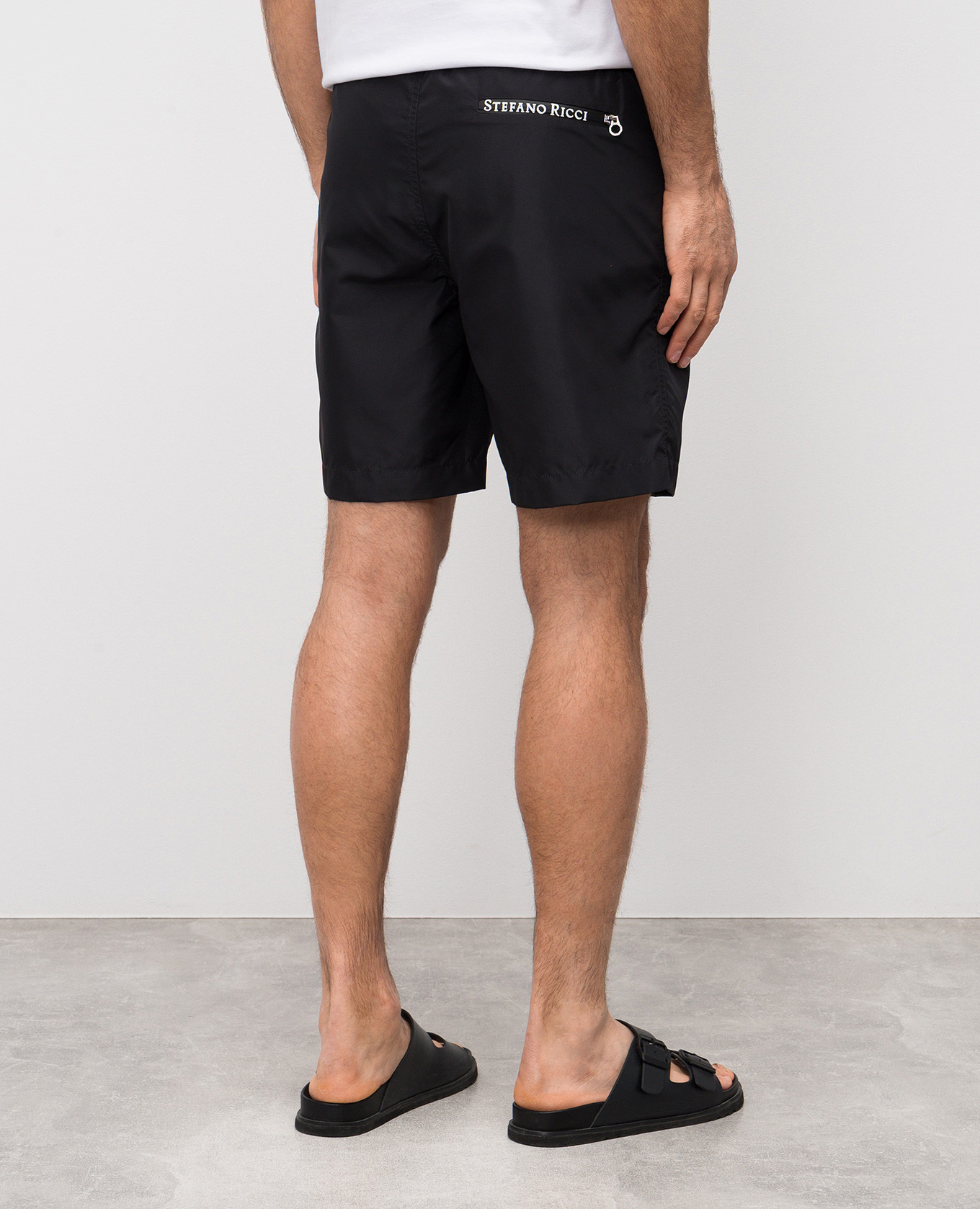 

Black swim shorts with logo Stefano Ricci