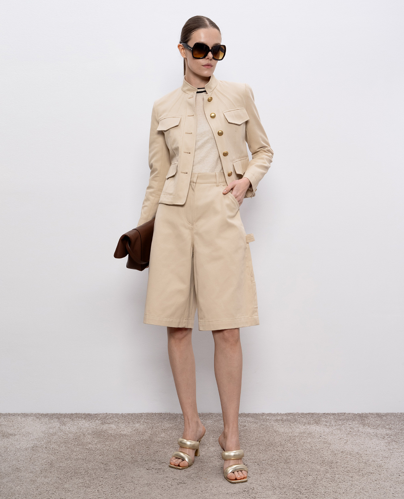 

BEATI beige linen t-shirt Max Mara