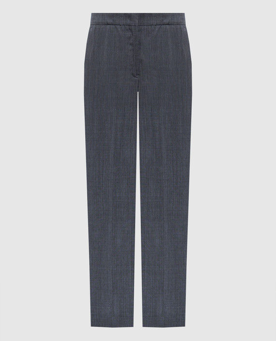 Gray wool chinos