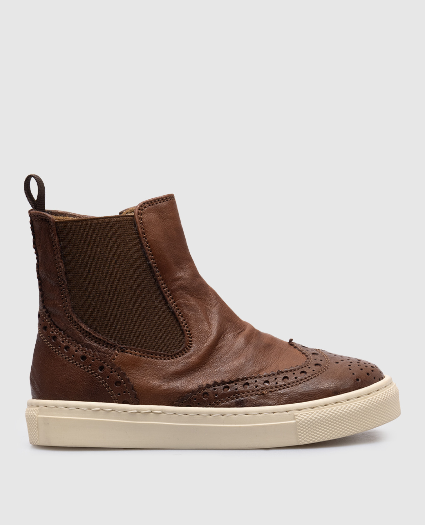 

Children's brown leather shoes with perforations Zecchino D'oro