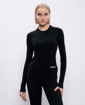 Jil Sander Black jumper with logo patch J40GP0142J14639