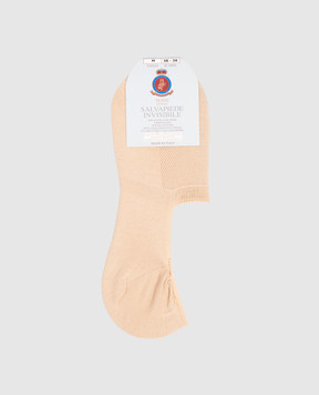RiminiVeste Beige footprint socks WN8005SALVAPIEDE
