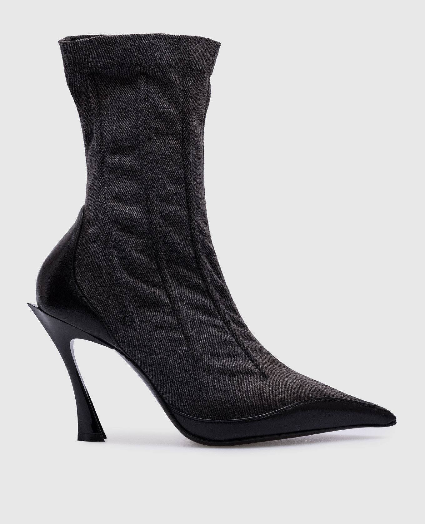 

Gray combined Corset ankle boots Thierry Mugler, Grey