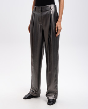 Brunello Cucinelli Gray silk pants MD999P8759