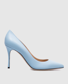 Sergio Rossi Godiva blue leather shoes A43843MAGN05
