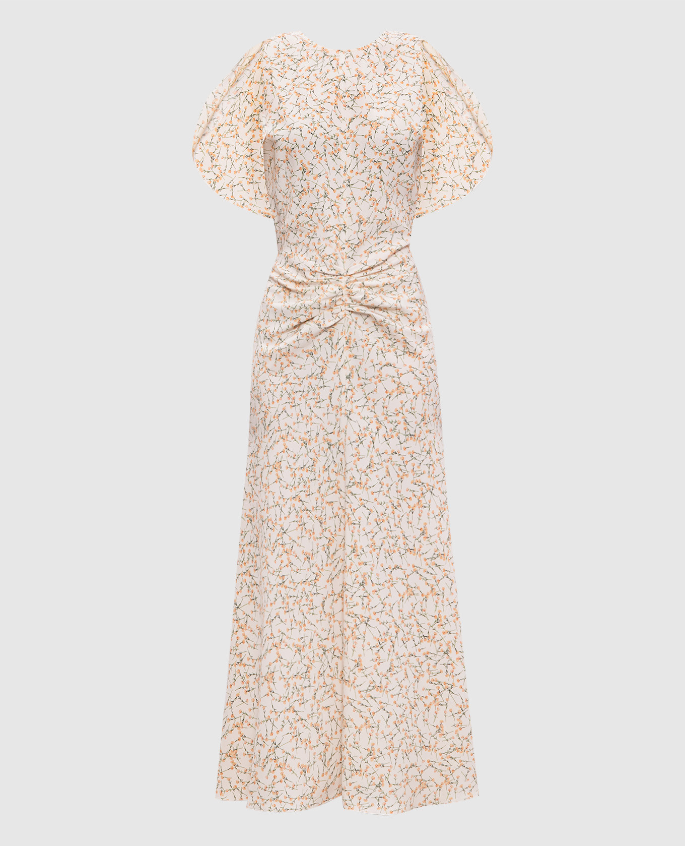 

White floral print midi sheath dress Victoria Beckham