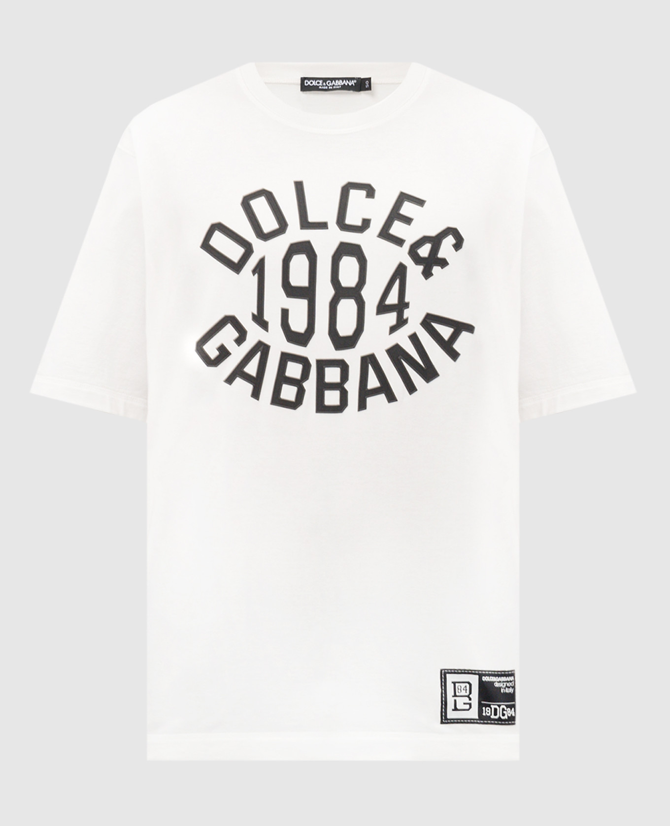 

White t-shirt with logo patch Dolce&Gabbana