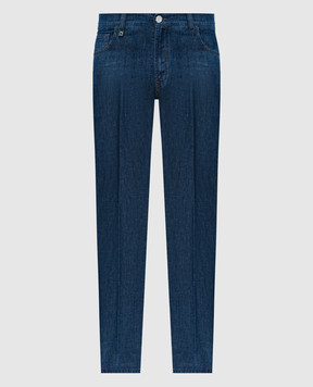 Stefano Ricci Blue linen pants MFT51B2210T205BL