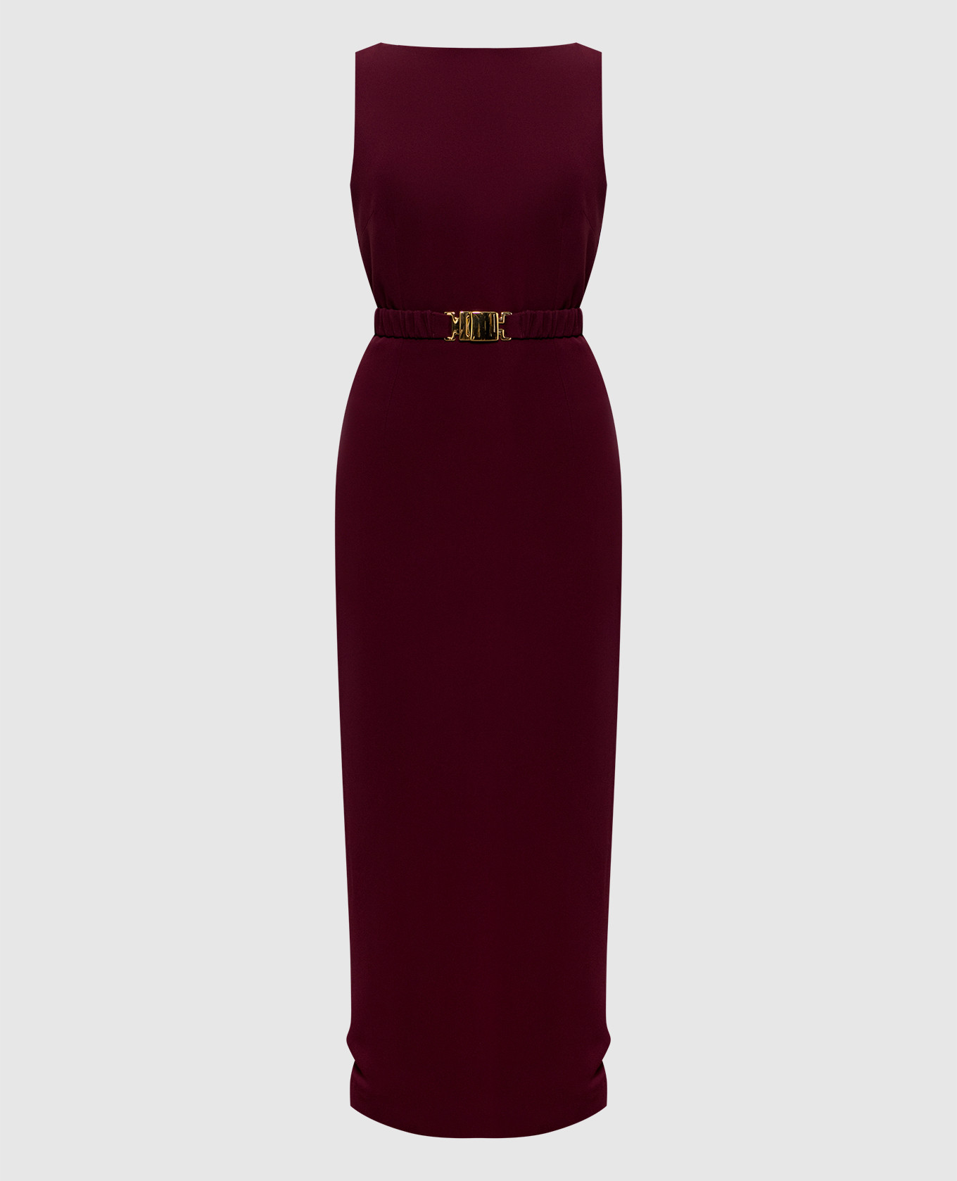 Burgundy dress with belt Rowen Rose