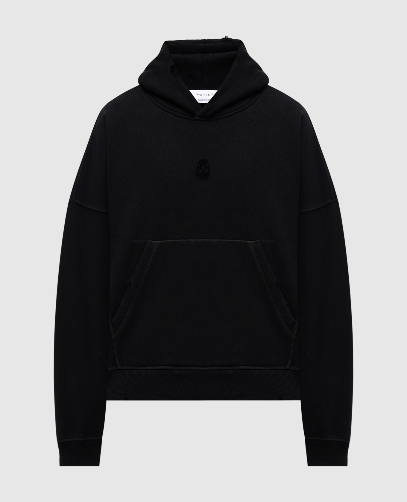 

Blue hoodie with textured logo emblem Alexander McQueen