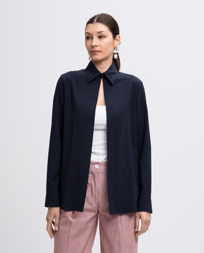 Jean Paul Gaultier Blue wool shirt GPB011GPB913