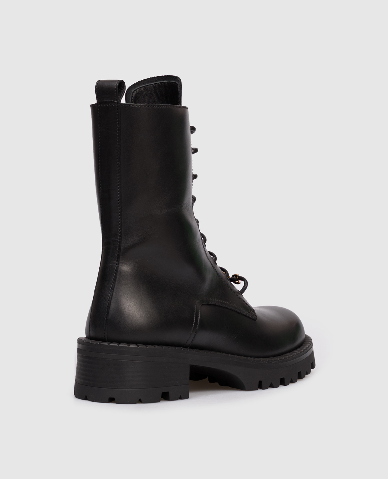 

Black Leather Biker Boots Versace