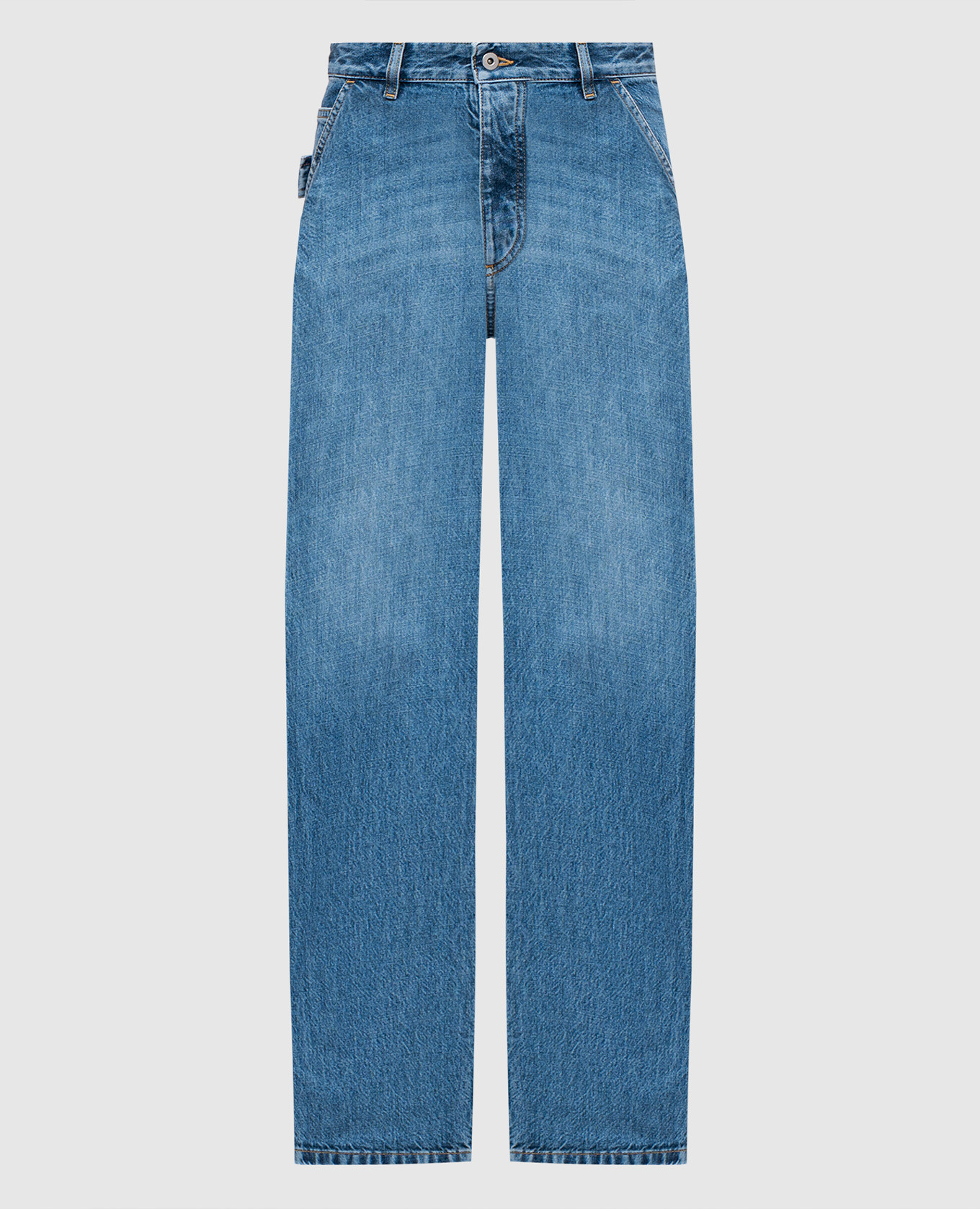 Blue cargo jeans with a distressed effect Bottega Veneta
