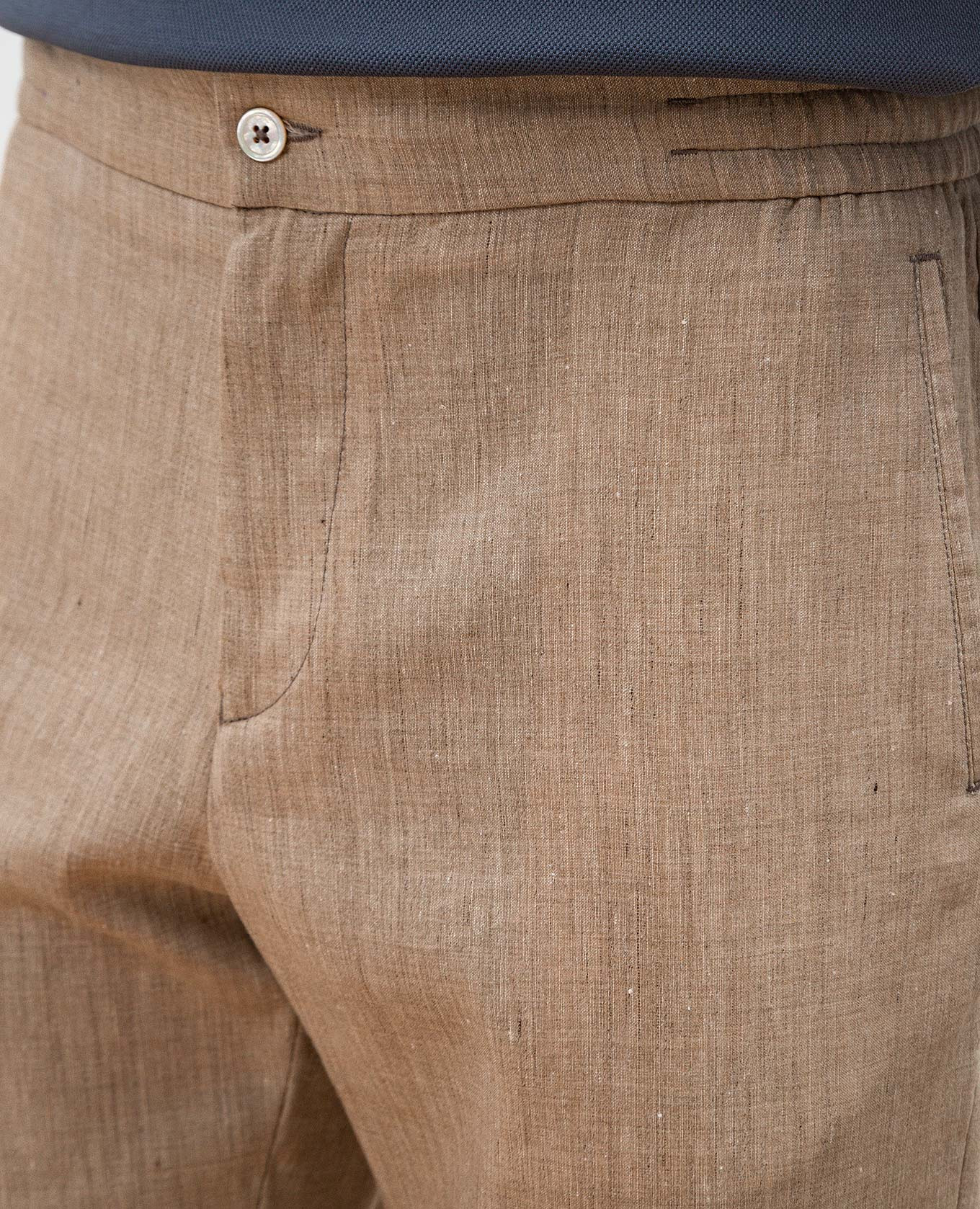 

Beige cashmere and linen pants Marco Pescarolo