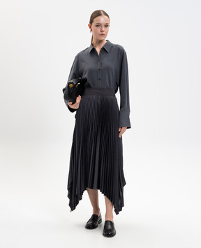 JOSEPH Ade gray pleated skirt JF009438