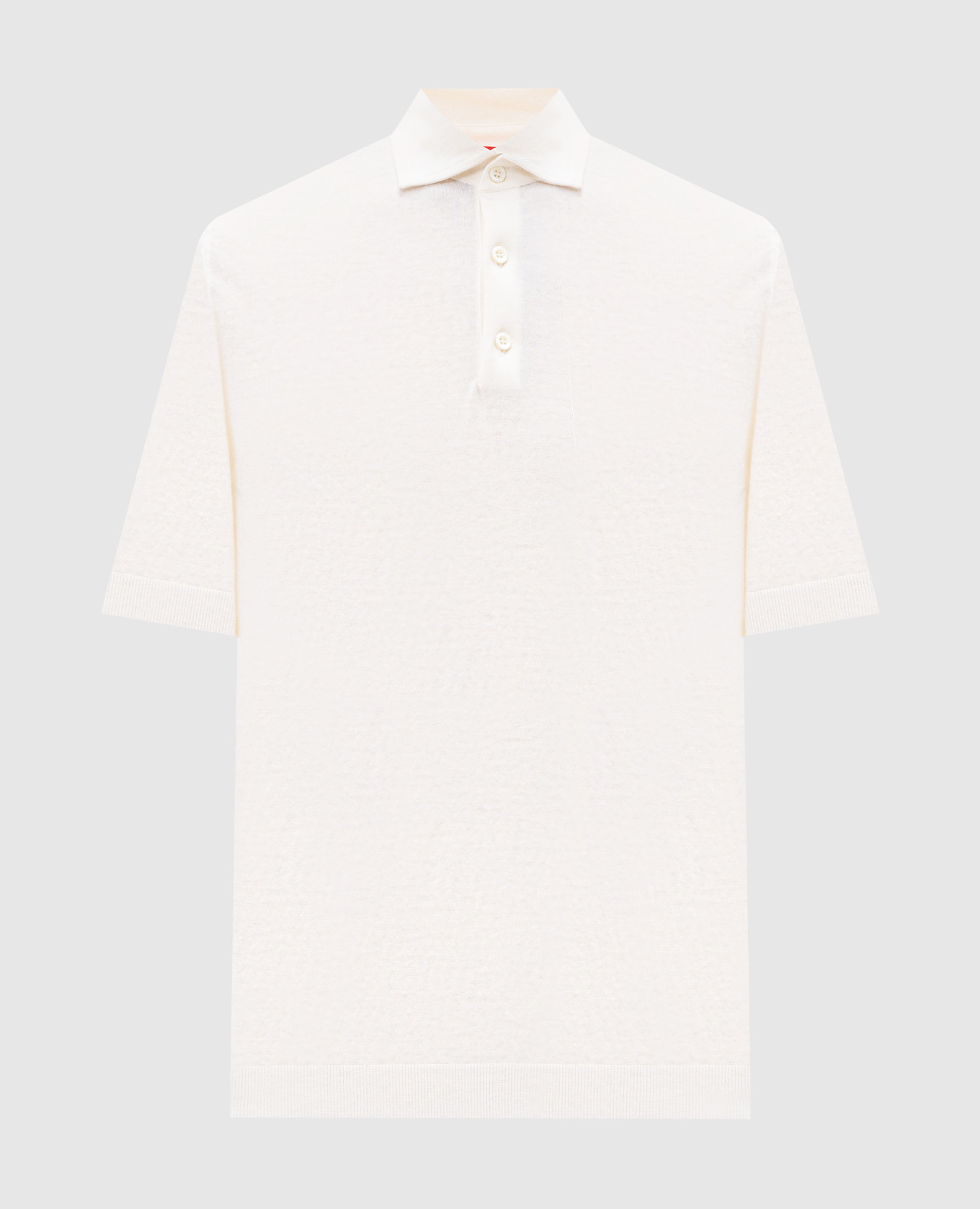 White polo shirt with emblem ISAIA