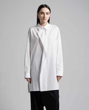 Y`S Yamamoto White elongated blouse YSB14001