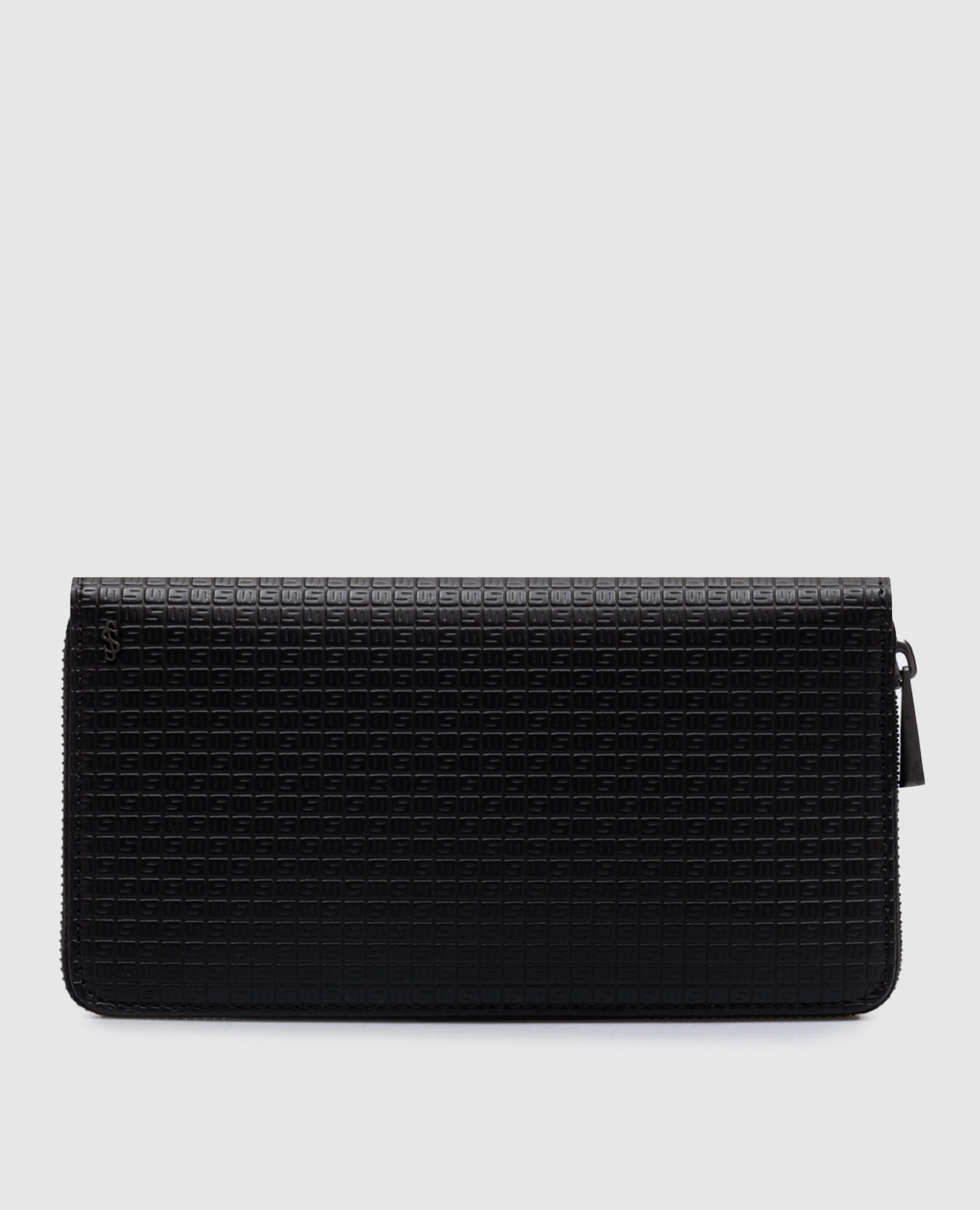 

Black leather wallet with logo monogram Serapian