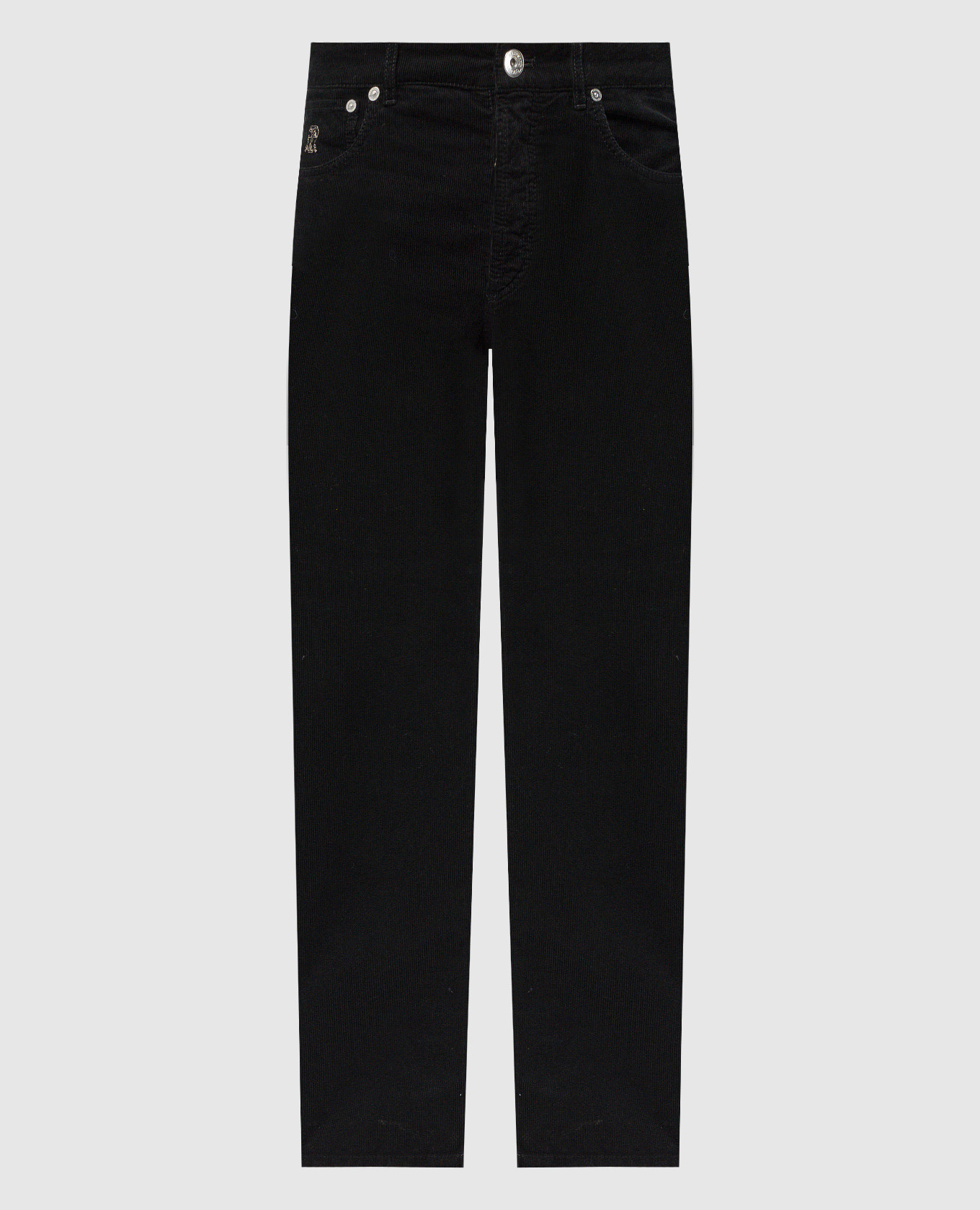 

Black corduroy pants with logo patch Brunello Cucinelli