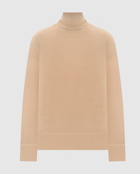 BOBOUTIC Beige cashmere and silk turtleneck 4301BIS