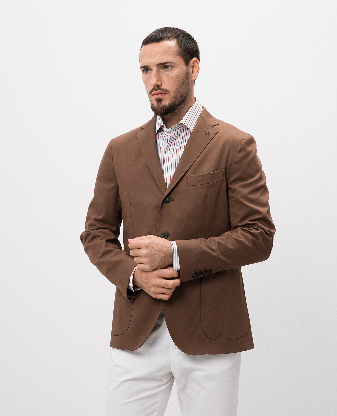 

Brown wool blazer Peserico