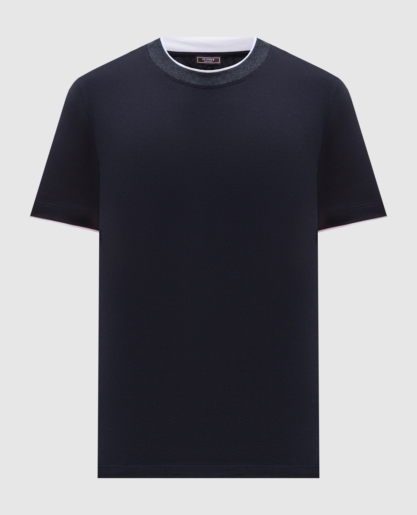 Gray t-shirt with layering effect peserico