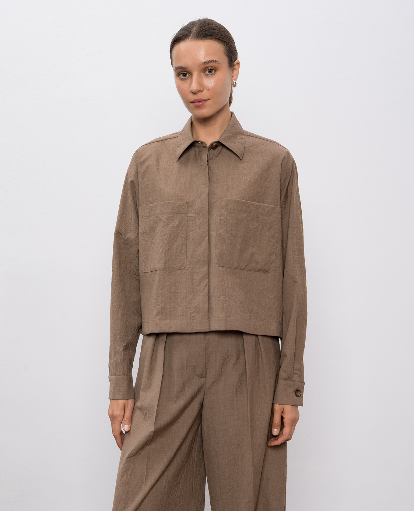 

Brown cropped shirt RICORDO Max Mara