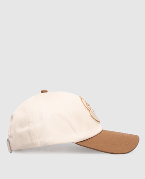 Moncler Beige cap with branded applique K20933B000180U082