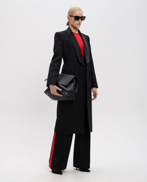 WARDROBE.NYC Black wool pants with stripes W2089F24WO