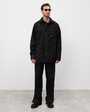 Maison Margiela MM6 Black printed shirt SH2DT0022M35458