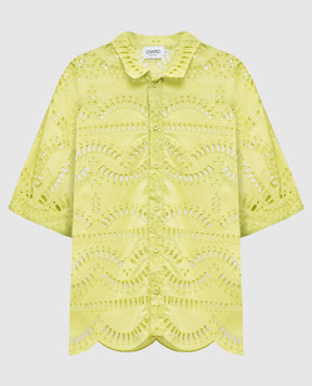 Charo Ruiz Isma green blouse with broderie embroidery 243200