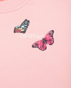 Off-White Children's pink Butterfly sweatshirt OGBA001S25FLE005