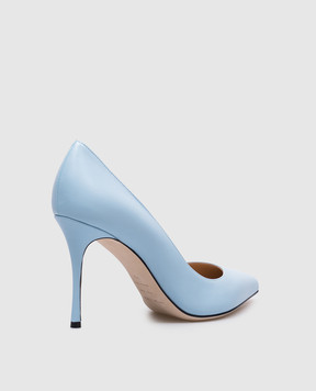 Sergio Rossi Godiva blue leather shoes A43843MAGN05