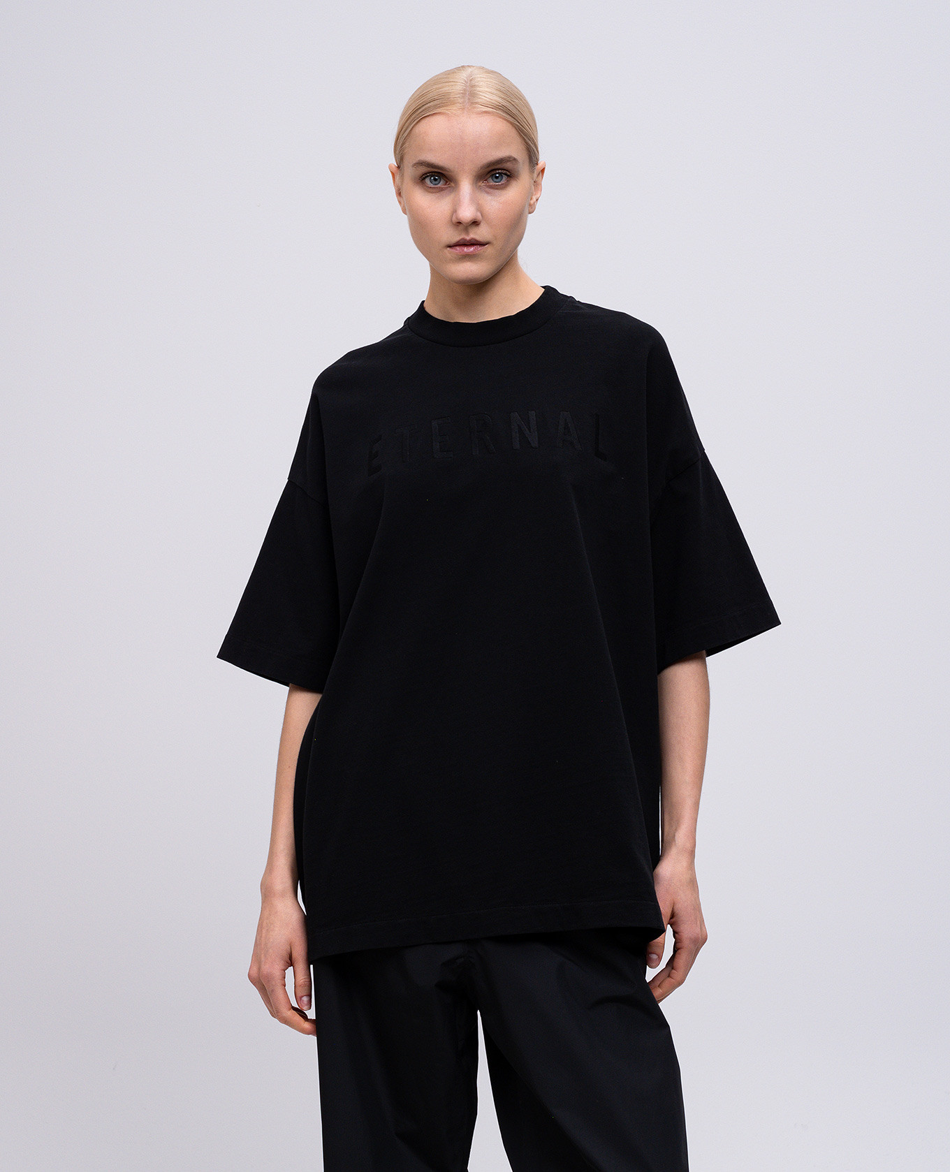 

Black T-shirt with embroidery Fear of God