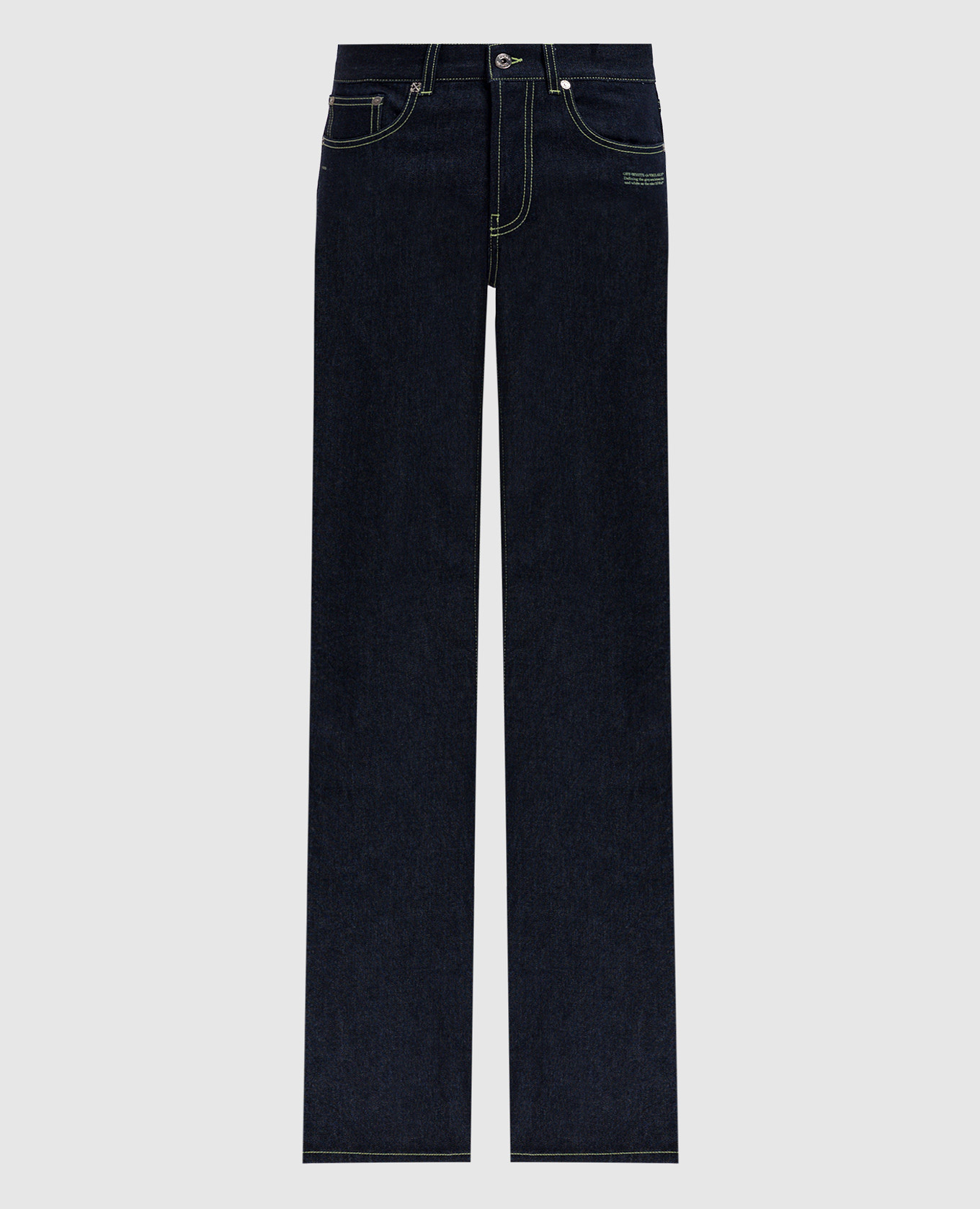 

Black jeans with contrast trim and logo patch Off-White, Blue