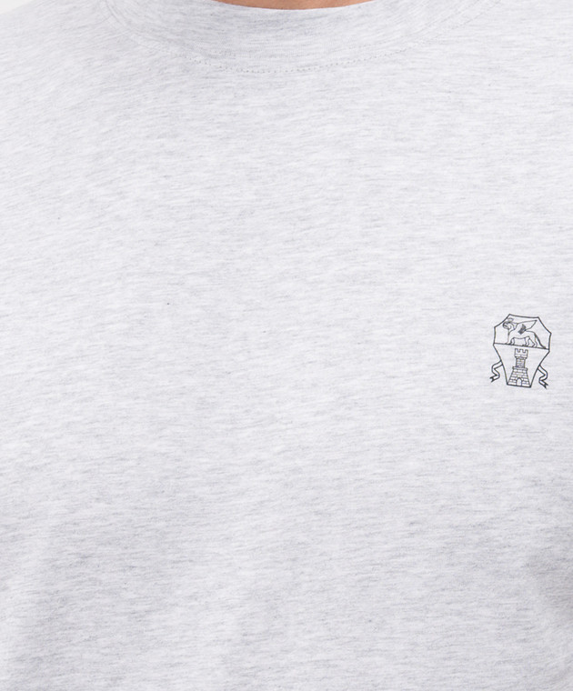 Brunello Cucinelli - Grey T-shirt with logo print M0B138440
