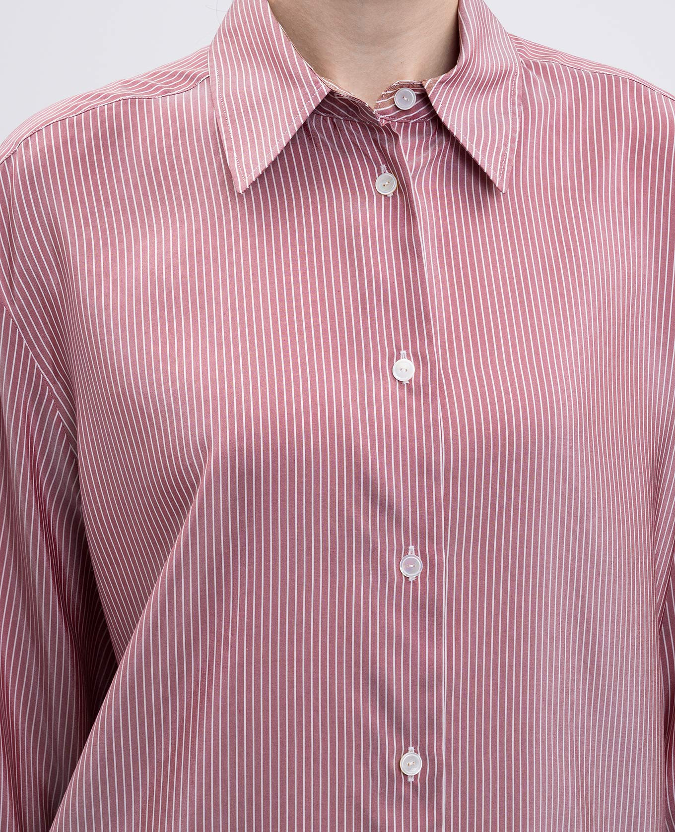 

Tansy pink silk shirt The Row