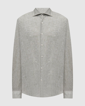 Enrico Mandelli Green linen shirt TAILOR5701