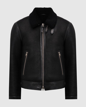 Tom Ford Black sheepskin coat LBS054LMH008F24