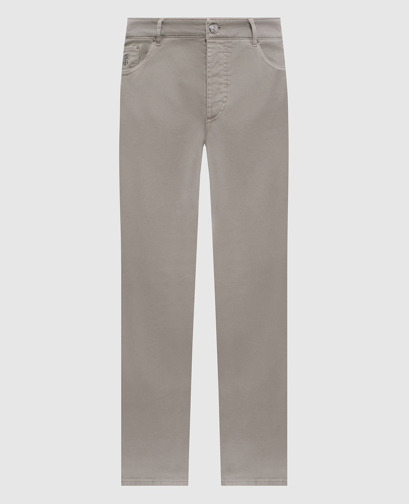

Green jeans with logo Brunello Cucinelli