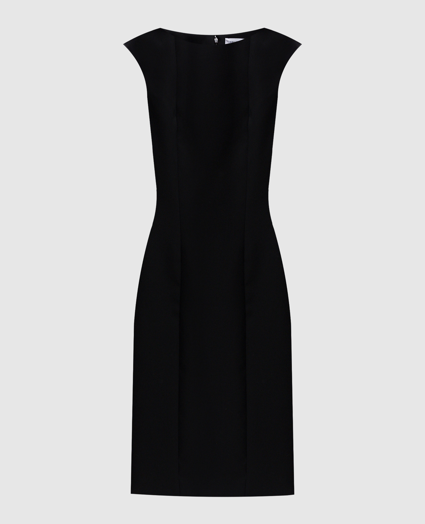 Black wool midi sheath dress Alexander McQueen