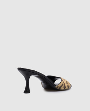 Jimmy Choo Skye 70 animal print beige leather mules SKYE70LOP