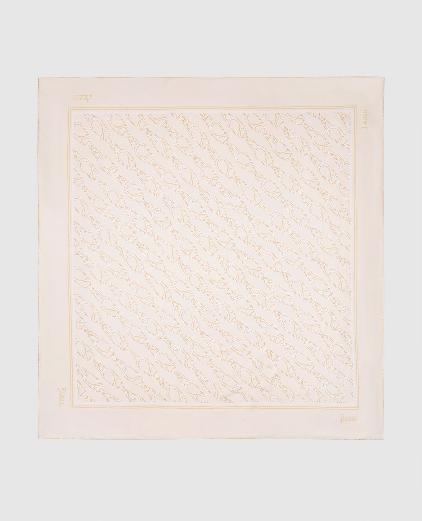 

Beige printed silk scarf Herno