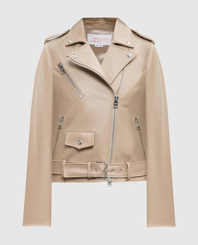 Babe Pay Pls Beige leather jacket CHIODOPELLE