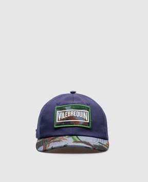 Vilebrequin Palm offspring blue cap with logo CLLC9033