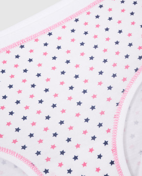 RiminiVeste Jadea children's white panties in a star print 124